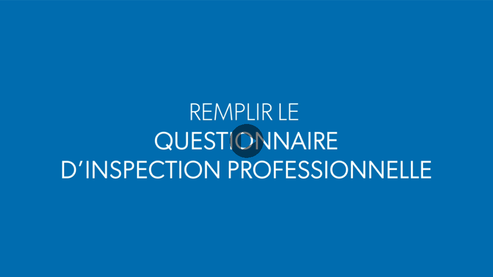 Questionnaire d'inspection professionnelle